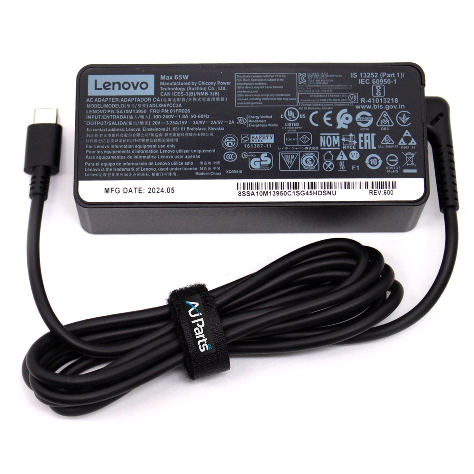 65W USB-C Laptop Charger Lenovo ThinkPad X1 Yoga Gen 8 (21HQ) AC