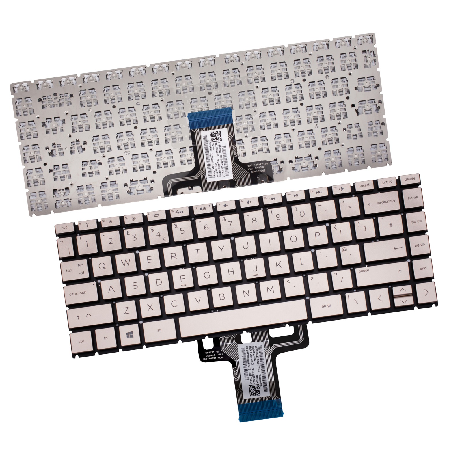 REPLACEMENT HP 14SDQ2002NV New UK QWERTY Gold Color Backlit Laptop